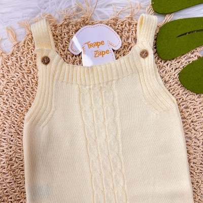 Jardineira de Linha Trança - Amarelo